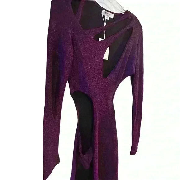 Simmi Women's Asymmetrical Cutout Mini Dress Purple Size M - Picture 5 of 16